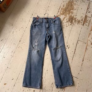 Rock & Republic Men"s Distressed Blue Jeans